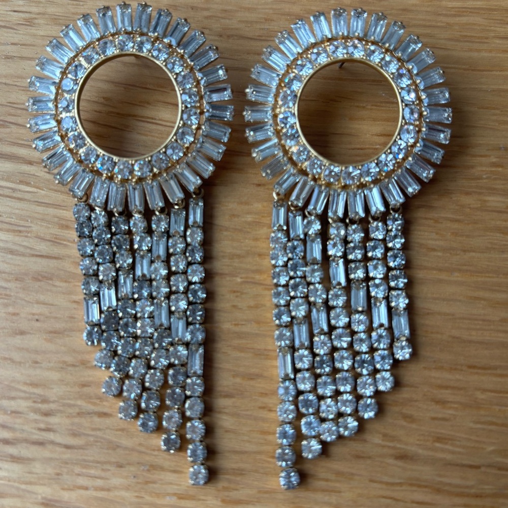 J. Crew Statement Rhinestone Earrings - image 1